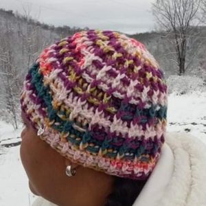 Handmade Crochet Schoolyard Beanie/Winter Hat